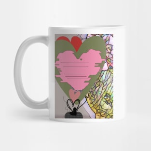 Pink note hearts for santa clause Mug